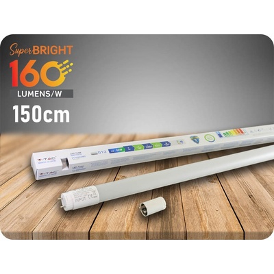 V-TAC LED trubica vysokosvietivá, T8, 15W 2400lm , 150 cm, G13, Nano plast, NON ROTATABLE Studená biela 6400K