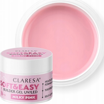 Claresa stavební gel na nehty Softeasy Milky pink růžová 12g – Zboží Dáma