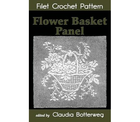 Flower Basket Panel Filet Crochet Pattern: Complete Instructions and Chart