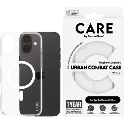 Panzer Калъф CARE - Flagship, iPhone 16 Plus, MagSafe, бял (5715685004056)