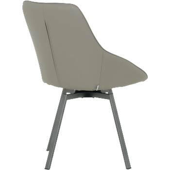 Carmen Трапезен стол wigan 2 силиконова кожа - сив 43 (b3532137)