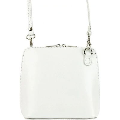 Malá kožená crossbody kabelka no. 55 bílá