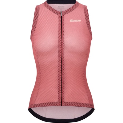 Santini Дамска фланелка с къс ръкав за колоездене Santini Women's Opal Sleeveless Jersey Cycling singlet - Rosa - размер XL (156-2733-0116)
