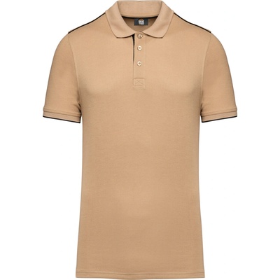 Designed To Work polokošile s barevnými proužky Piping velbloud černá