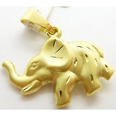 Klenoty Budín Zlatý přívěsek zlatý sloník pro štěstí s gravírováním 2022644
