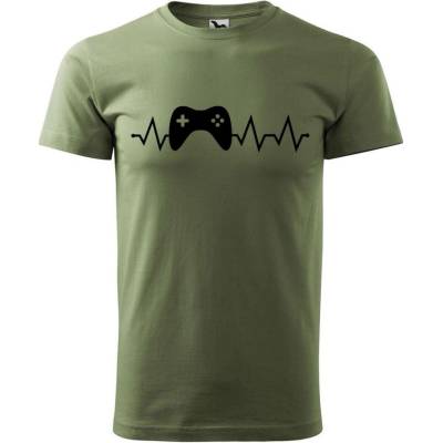Dobrý Triko pánské tričko Tep gaming Khaki
