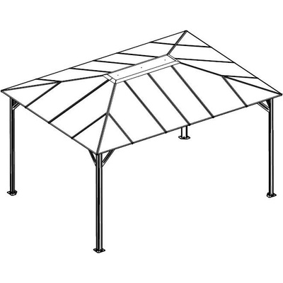 LANIT PLAST náhradní prosklení pro altán LANITPLAST 43 čiré PC 6 mm LG4331