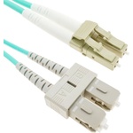 Conneu LC-SC дуплексна пач корда, мултимод OM3, 3 мм. , аква, Conneu (0.50 м) (CNFJ-LCSCOM3DAQ3mm-0.5)