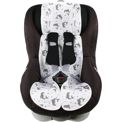Kaarsgaren vložka do autosedačky 9-36 kg biobavlna 3D Delfín šedý – Zboží Dáma