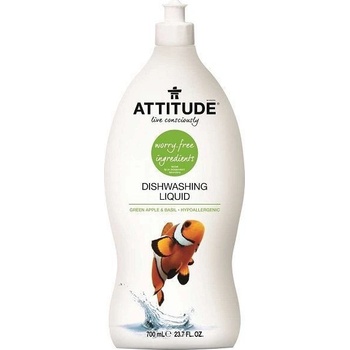 Attitude Přípravek na mytí nádobí zelené jablko a bazalka 700 ml