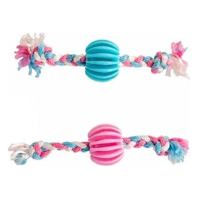Duvo+ Puppy TPR Treat ball with cotton rope 30 cm