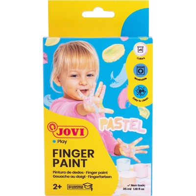Prstové farby sada 6 ks pastelové
