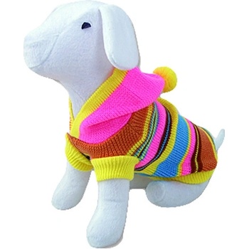 Dog Fantasy sveter s kapucí a proužky