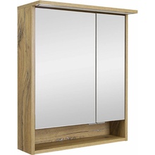 A - Interiéry Zrcadlová skříňka Malibu 60 s LED osvětlením, dub country, 60,2x72x15,6