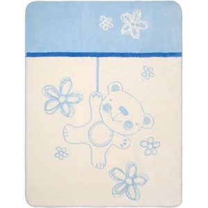 Baby Matex Бебешко одеяло Baby Matex - Teddy, 75 x 100 cm, синьо (5902675035071) - baby