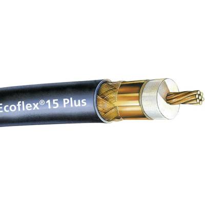 SSB Electronic Ecoflex15 Plus, 6043 koaxiálny kábel, Vonkajší Ø: 14.60 mm, 50 Ω, 90 dB, čierna, metrový tovar