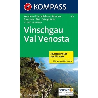 soubor map Vinschgau Val Venosta 1:25 t. 3 mapy