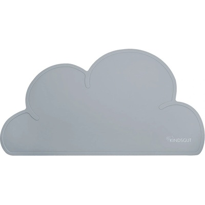 Kindsgut Tmavosivé silikónové prestieranie Cloud 49x27cm