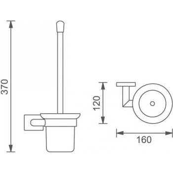 Novaservis WC štětka Titania Elis chrom (66433.0)
