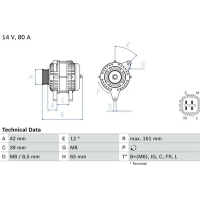 generátor BOSCH 0 986 080 570
