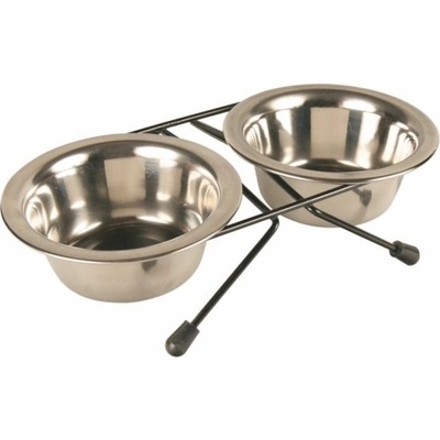 Nerez stojánek + 2 misky 0,75 l/15 cm