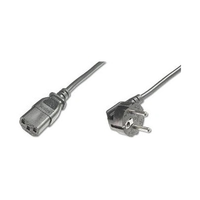 Digitus Napájecí kabel, CEE 7/7 (Typ-F), 90o úhlový - C13 M / F, 0,75m, H05VV-F3G 0,75qmm, bl