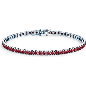 SAVICKI Тенис гривна, бяло злато 585, рубини 2.360К, 3.0mm. 17cm