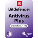 Bitdefender Antivirus Plus 3 lic. 12 mes.