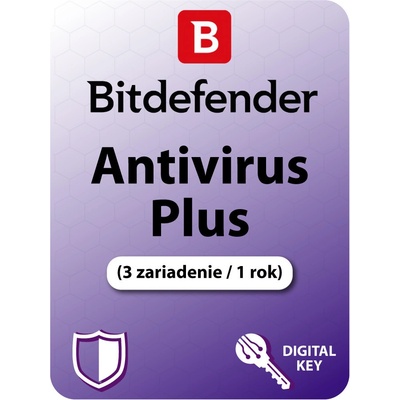 Bitdefender Antivirus Plus 3 lic. 12 mes.