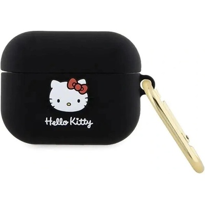 Hello Kitty Кейс Hello Kitty Silicone 3D Kitty Head за AirPods Pro, черен (Hel000062-0)