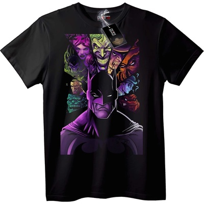 NOONEBRAND Тениска Батман и Злодеите - XS, Black