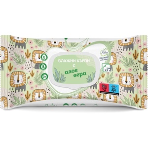 Idea Baby Мокри кърпички Idea Baby - Алое вера, с капак, 72 броя (3800232578172) - ozone