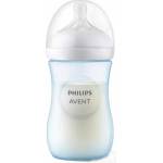 Philips Бебешко шише Philips Avent - Natural Response 3.0, flow 3/среден, 3 м+, 260 ml, синьо (SCY903/21) - ozone