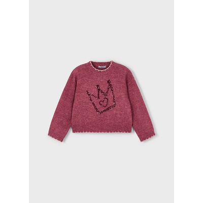 Mayoral svetr s flitry Korunka vínový – Zboží Dáma