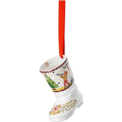 Vánoční porcelánová ozdoba na stromeček bota Christmas Lights 7,5 cm Rosenthal