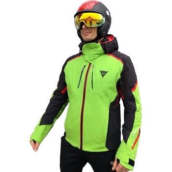 Dainese lyžiarska bunda Black Grual D-DRY Green/Red/Black Zelená