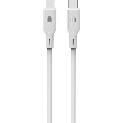 Dviced Cable USB-C to USB-C silicone 1, 25m - White (DV110008)