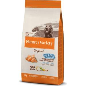 Nature's Variety Original No Grain Medium/Maxi Salmon вкусна кучешка храна - 12кг