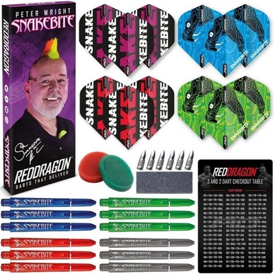 Red Dragon sada příslušenství na šipky Peter Wright Snakebite