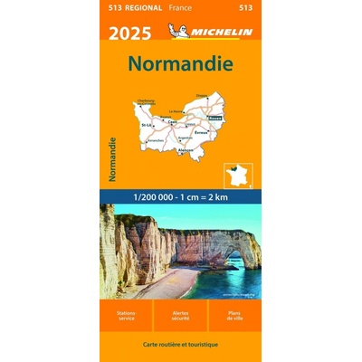 Michelin mapa Normandy (Normandie) 1:200 t.