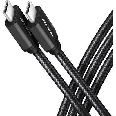 Axagon BUCM3-CM10AB USB-C USB-C, USB 3.2 Gen 1, PD 60W 3A, ALU, 1m, černý