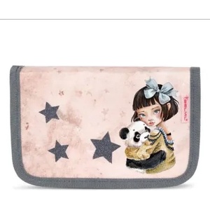 Belmil Ученически несесер Black&White Miia Panda light pink - Belmil