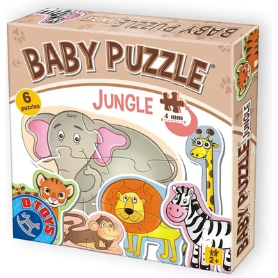 D-Toys - Puzzle 6v1 Jungle Animals - 1 - 39 piese