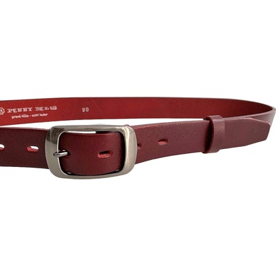 Penny Belts dámský kožený opasek červený bordó- 60030-190-95