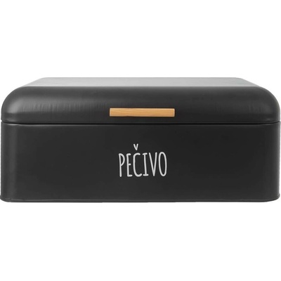 Orion Chlebník plech/bambus 42x24x16,5cm, black