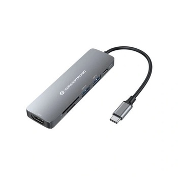 Conceptronic DONN11G докинг станция Жичен USB 3.2 Gen 1 (3.1 Gen 1) Type-C Сив (DONN11G) (DONN11G)