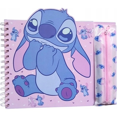 Súprava Omaľovánka omaľovánky nálepky fixky 26 strán STITCH peračník