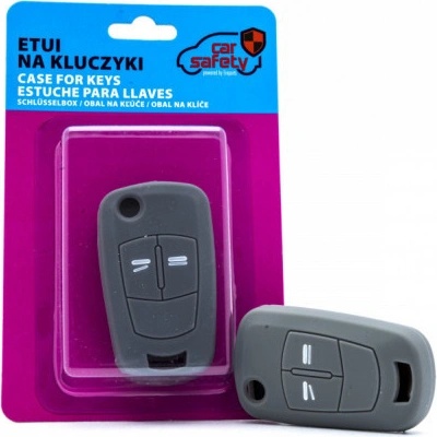 Kľúčenka Opel silikónový obal na kľúče šedá