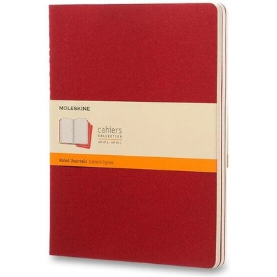 Moleskine Sešity Cahier B5 linkovaný 3 ks červené