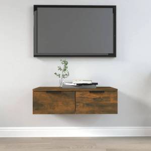 vidaXL Стенен шкаф, опушен дъб, 68x30x20 см, инженерно дърво (817093)